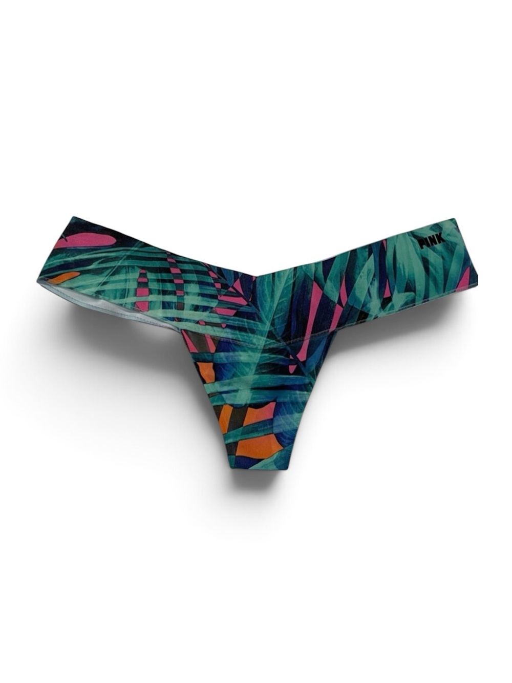 PINK Victoria's Secret Tropical Leaf Thong Panty | XS | NWT